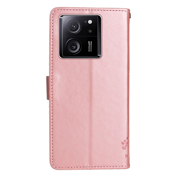 Pattintható tok Xiaomi 13T / 13T Pro, fa, rózsaszín rose gold