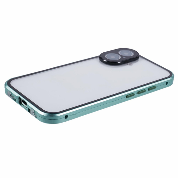 Tok iPhone 16, Magnetic Dual Glass, zöld