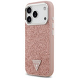 GUESS Glitter Triangle Logo MagSafe tok iPhone 17 Pro Max készülékhez