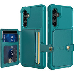 Tok Samsung Galaxy S23 FE, Card Holder Kickstand, zöld