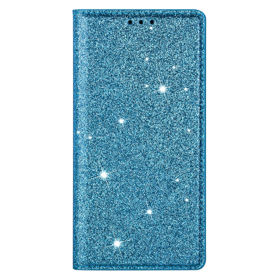 A flip tok iPhone 16E, Card Slot Glittery, kék