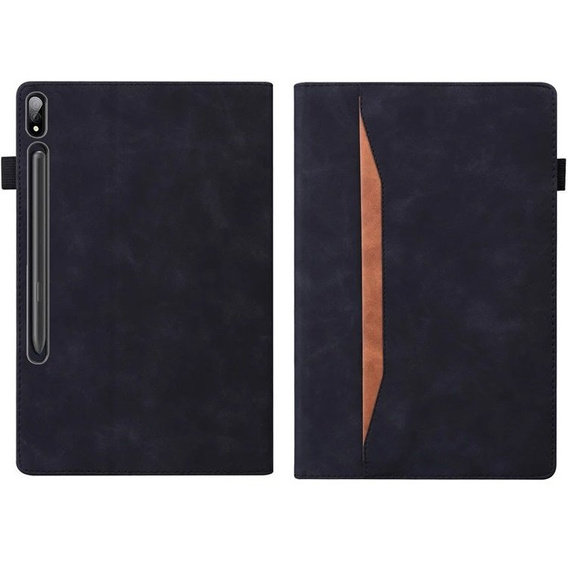 Tok Lenovo Tab P12 Pro 12.6, Classic, tolltartóval, fekete