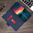 Pattintható tok a Motorola Edge 30 Neo 5G, Wallet Thin Magnet, sötétkék