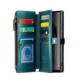 Tok CASEME Samsung Galaxy S25 Ultra, RFID Leather Wallet, vállpánttal, zöld