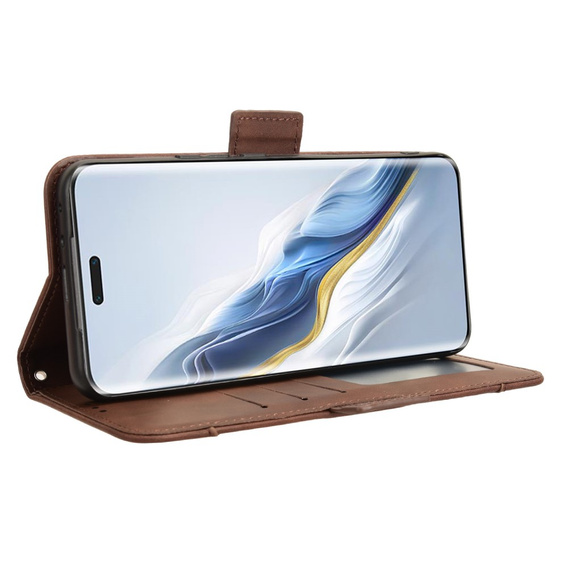 Pattintható tok a Honor Magic 6 Pro 5G, Card Slot, barna
