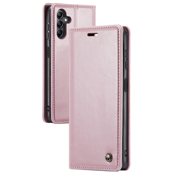 CASEME flip tok Samsung Galaxy A14 5G, Waxy Textured, rózsaszín