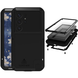 Love Mei Telefontok a Samsung Galaxy S25 Ultra, armored with glass, fekete