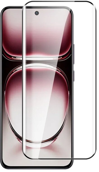 3D edzett üveg Oppo Reno 12 készülékhez, fekete keret