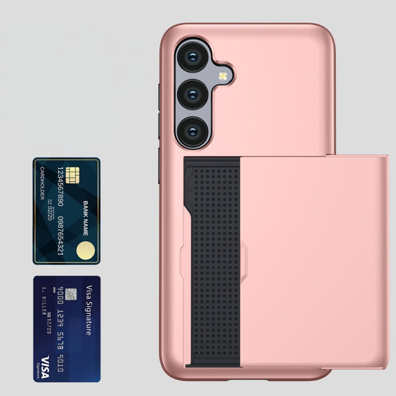 Telefontok a Samsung Galaxy A56 5G, Sliding Card Holder, rózsaszín
