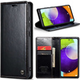 CASEME flip tok Samsung Galaxy A52/A52s, Waxy Textured, fekete