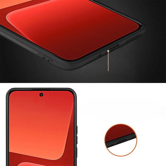 Telefontok a Xiaomi 13, Leather Hybrid MagSafe, fekete