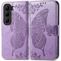 Pattintható tok a Infinix Hot 50 4G, Butterfly, lila