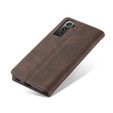CASEME tok Samsung Galaxy S21 FE, Leather Wallet Case, kávé