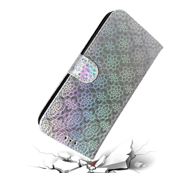 Pattintható tok a Oppo A17, Wallet mandala, szürke