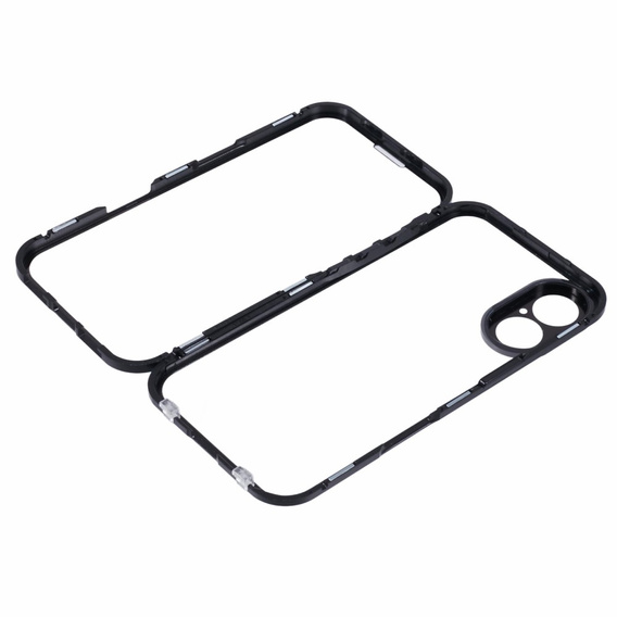 Tok iPhone 16, Magnetic Dual Glass, fekete