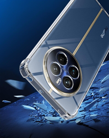 Telefontok a Realme 12+ Plus 5G, Dropproof, átlátszó