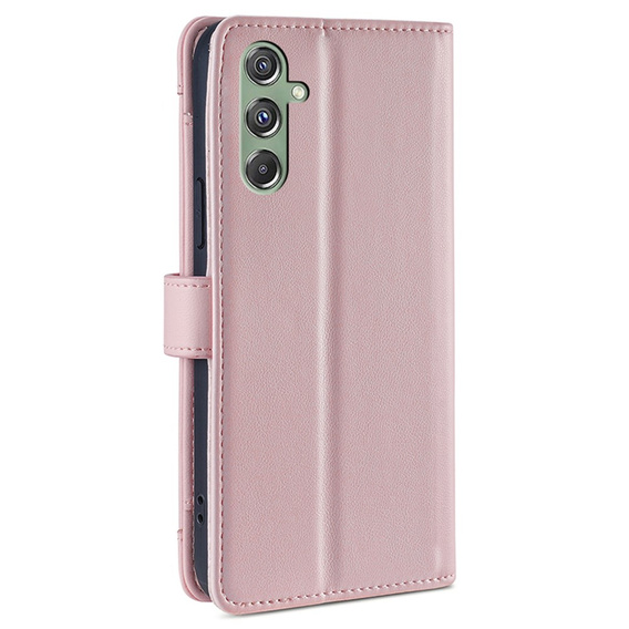 Pattintható tok a Samsung Galaxy M34, Wallet Zipper Pocket, rózsaszín