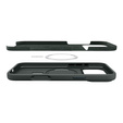 Spigen tok iPhone 17 Pro készülékhez, Szilikon Fit MagSafe, Abyss zöld