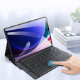 Tok + billentyűzet Samsung Galaxy Tab S10 Ultra, Dux Ducis TouchPad Leather Pen Slot, fekete