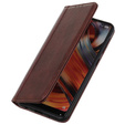 Pattintható tok Xiaomi Poco F6 Pro, Split Leather, barna