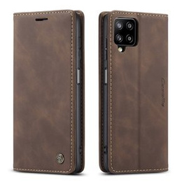 CASEME tok Samsung Galaxy A12 / M12 / A12 2021, Leather Wallet Case, kávé
