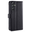 Pattintható tok a Samsung Galaxy A54 5G, Wallet Zipper Pocket, fekete