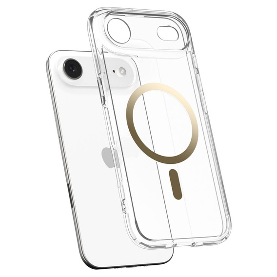 Spigen Ultra Hybrid MagSafe tok iPhone Air készülékhez, átlátszó / arany színű