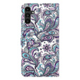 Pattintható tok a Samsung Galaxy A14 4G/5G, Wallet, lila