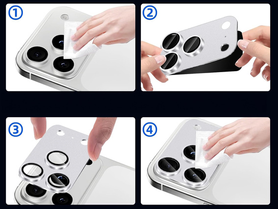 2x ERBORD edzett üveg iPhone 17 Pro Max kamera szigethez