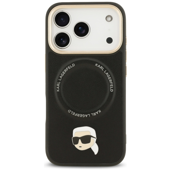 Karl Lagerfeld Big Strap Karl fém logós MagSafe tok iPhone 17 Pro készülékhez