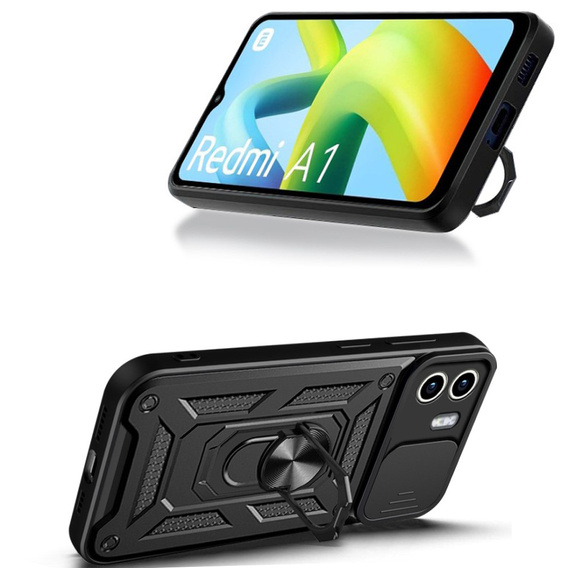 Telefontok a Xiaomi Redmi A1 4G / A2 4G, CamShield Slide, fekete