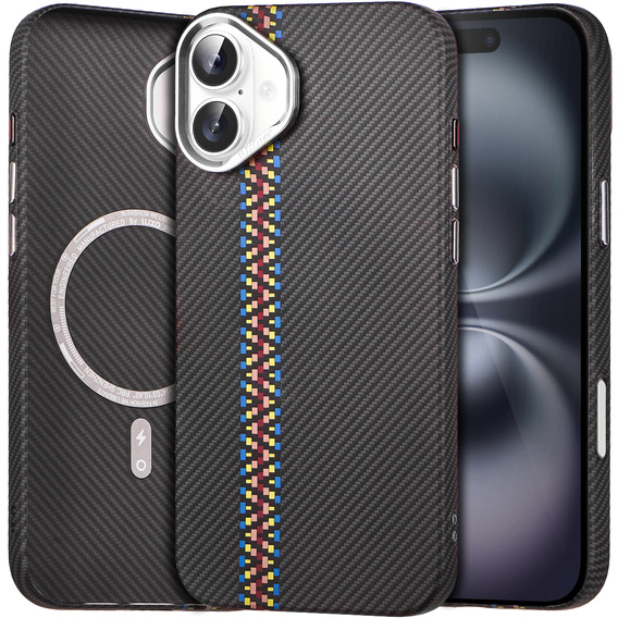 Tok iPhone 16 Plus, Carbon Fiber MagSafe, fekete