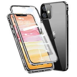 Tok iPhone 12, Magnetic Dual Glass, fekete