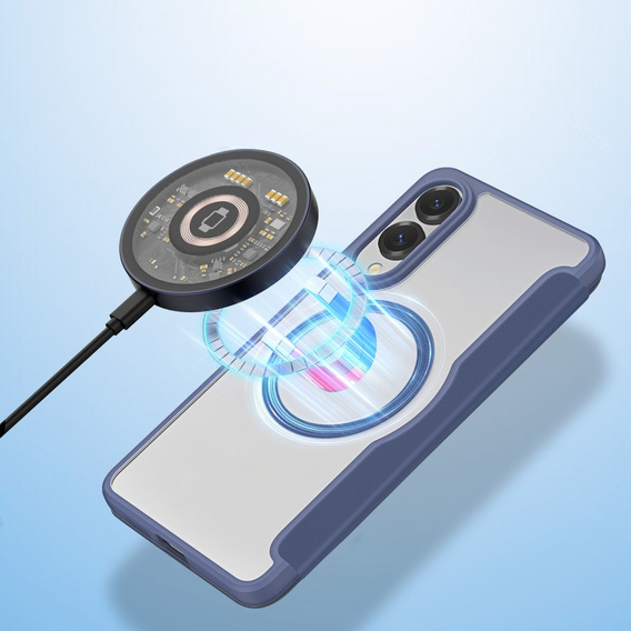 Dux Ducis Telefontok a Samsung Galaxy S25 Edge, Skin X Pro, MagSafe, sötétkék