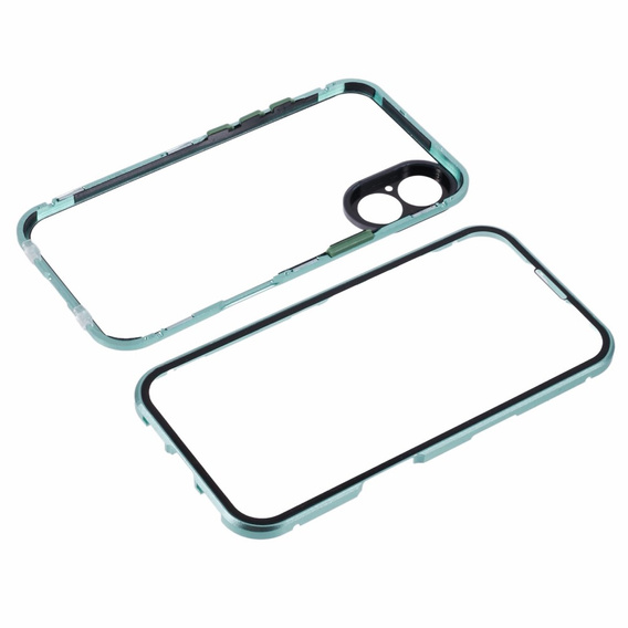 Tok iPhone 16, Magnetic Dual Glass, zöld