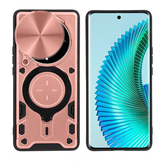 Páncélozott tok Honor Magic 6 Lite 5G, CamShield Slide, rózsaszín rose gold