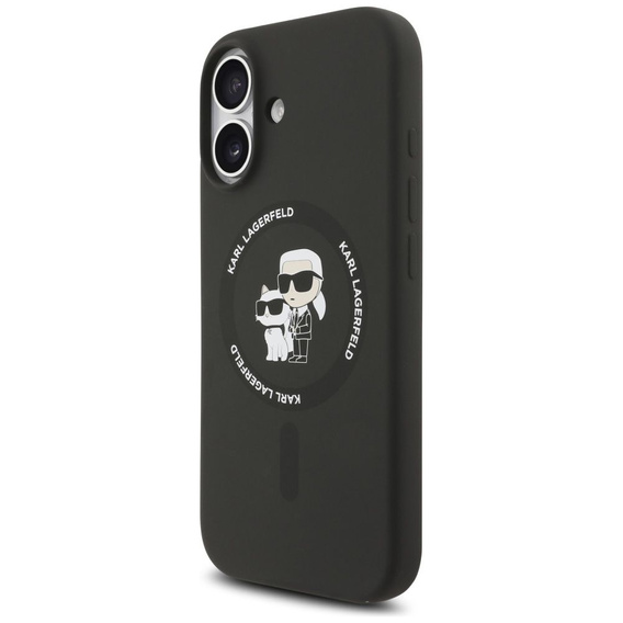 Karl Lagerfeld szilikon testgyűrűs MagSafe tok Apple iPhone 17-hez