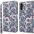 Pattintható tok a Samsung Galaxy A14 4G/5G, Wallet, lila