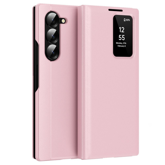 Flip tok Samsung Z Fold6 5G, Smart View Wallet, rózsaszín