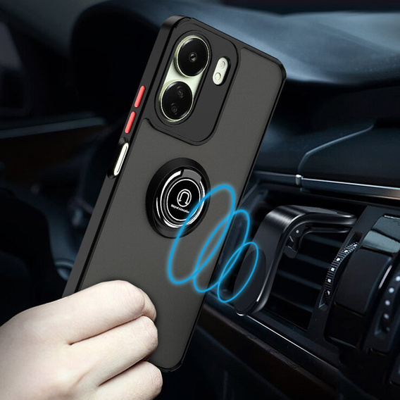 Tok Xiaomi Redmi 13C / Poco C65, Frosted Ring, fekete