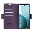 Tok Oppo Reno 14 F / 14 FS, ERBORD Glossy Litchi, pénztárca patenttal, lila