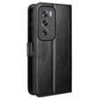 Pattintható tok a Oppo Reno 12, Crazy Horse Wallet, fekete