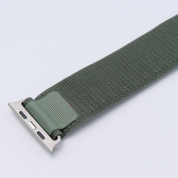 Nylon szíj Apple Watch 1/2/3/4/4/5/6/7/8/SE/ULTRA 42/44/45/45/49mm, zöld