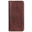 Telefontok a Samsung Galaxy S24, Wallet Litchi Leather, barna