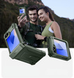 Páncélozott tok Samsung Galaxy Z Flip7 FE / Z Flip6 készülékhez, Dexnor Clip Holder, zöld