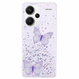 Tok Xiaomi Redmi Note 13 Pro+, Glitter Butterfly, lila