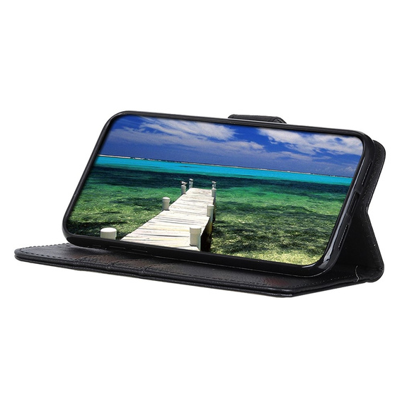 KHAZNEH RFID tok Motorola G85 5G, Litchi textúra, fekete