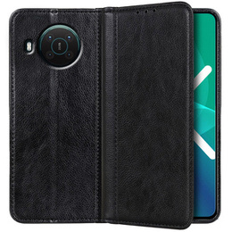 Telefontok a Nokia X10 / X20, Wallet Litchi Leather, fekete