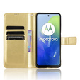 Pattintható tok a Motorola Moto E14, Crazy Horse Wallet, arany