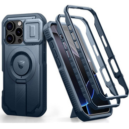 Páncélozott tok iPhone 16 Pro készülékhez, Dexnor CamProtect MagSafe, kék (Két keret)